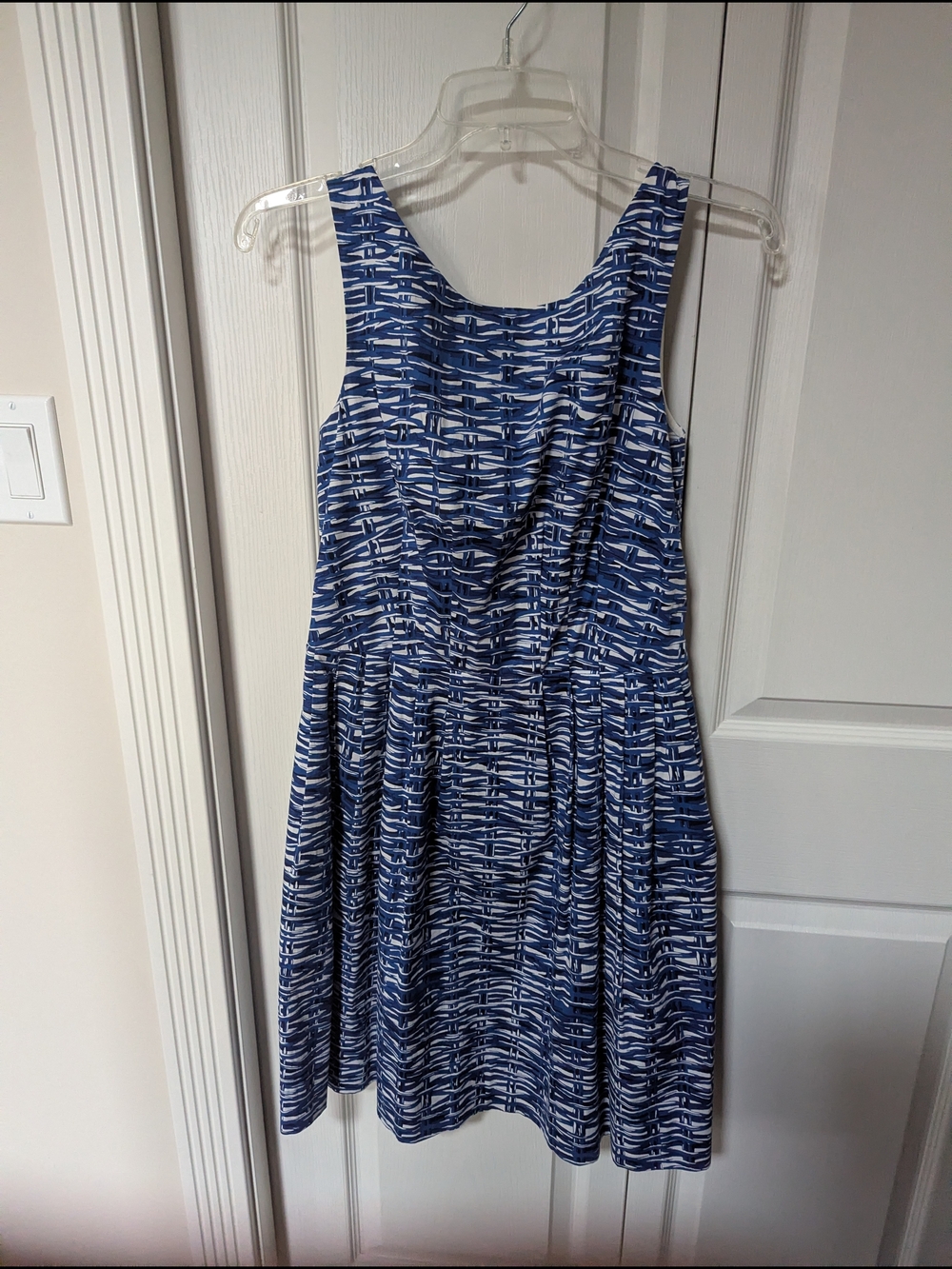 kate spade Navy and White Patterned Sleeveless Dress